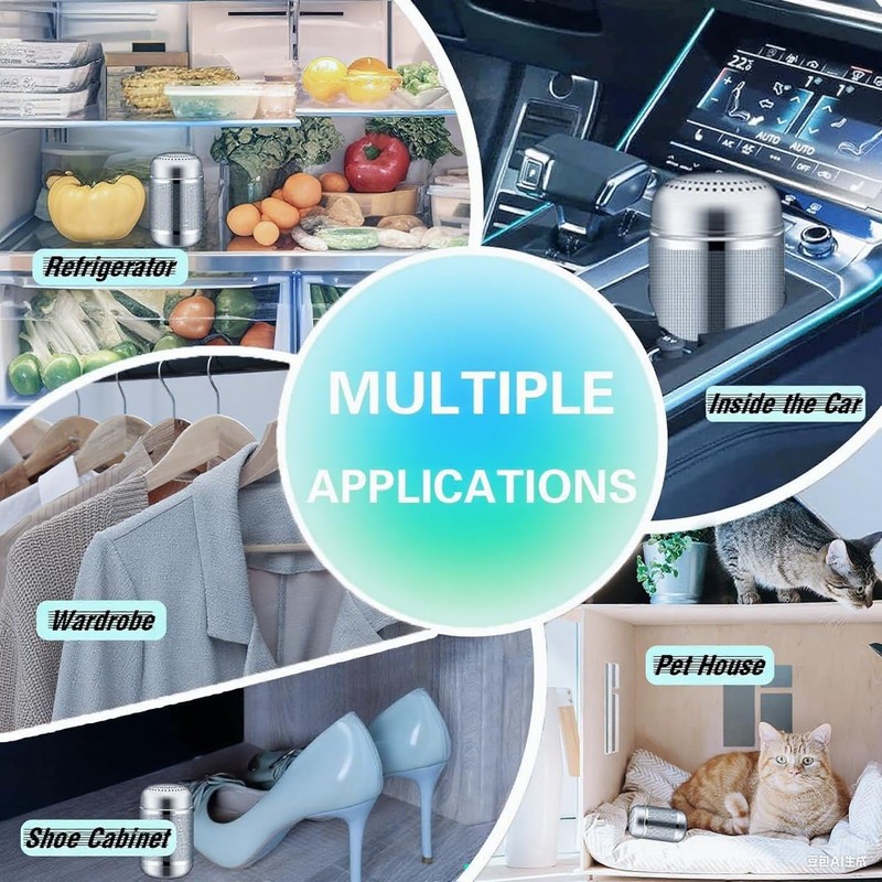 Refrigerator Deodorizer fridge odor Eliminator - Activated Carbon, 10-Year Long-Lasting