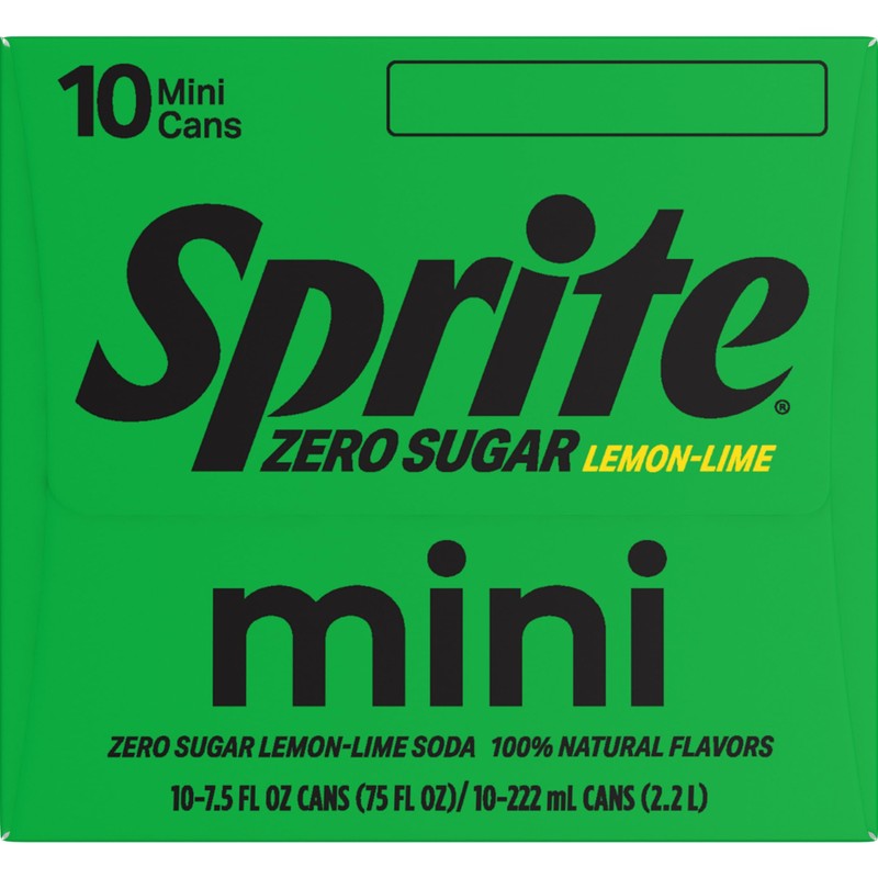 Sprite Zero Sugar Lemon Lime Diet Soda Pop Soft Drinks,