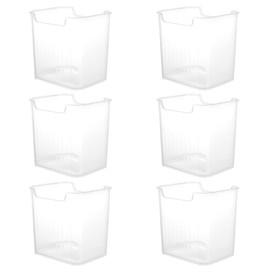 NUWIQ 6 Piece Fridge Organiser Set, Refrigerator Door Storage Box, Fridge Organiser Box, Translucent for Fridge, Kitchen, Pantry, Cabinets