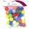 Cousin DIY Multicolor 1 inch Poms, 40 Pack