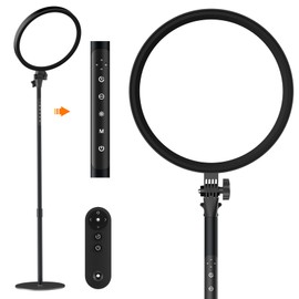 RICIAL Sun Lamp, 12000 Lux UV-Free Sunlight Lamp with Adjustable 5 Brightness, 1H Timer & 180cm Height, 1600-6500K Color Temperatures, 2 in 1 Retractable Floor Happy Therapy Sun Lamp