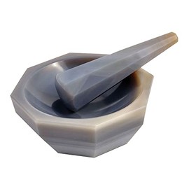 United Scientific® MPA020 | Agate Mortar and Pestle Set | 2" Outside Diameter | for Laboratory, Classroom, Kitchen Use | Agate Stone