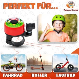 Children's Bicycle Bell - Fire Brigade - Funny Bicycle Bell Children Boys Bicycle Bell Children's Bike, Bell Bicycle and Balance Bike - Rings Loud, Easy Assembly