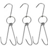 TIHOOD 3 PCS 9.4" Stainless Steel Double Meat Hooks Roast