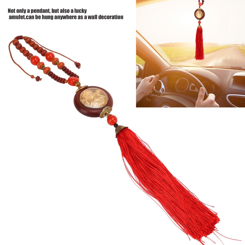 Buddha Decor Rosewood Statue Pendant Lucky Car Interior Decoration for