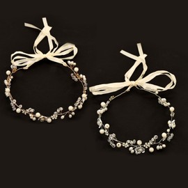 braxan 2 Pcs Flower Crown for Girls, Flower Girl Crowns for Weddings, Perfect for Birthday, Wedding, Holiday, and Fairy Parties, Adjustable Size and Comfortable