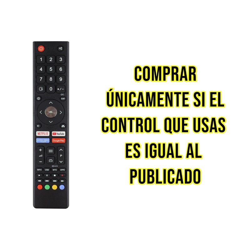 CONTROL EXPERT Control Remoto Compatible con Hyundai Smart TV Hyled5806a4km
