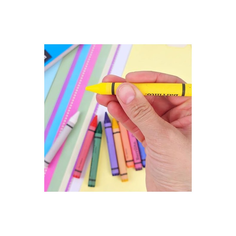 Barrilito Crayon JUMBO Circular, 12 colores. 12J