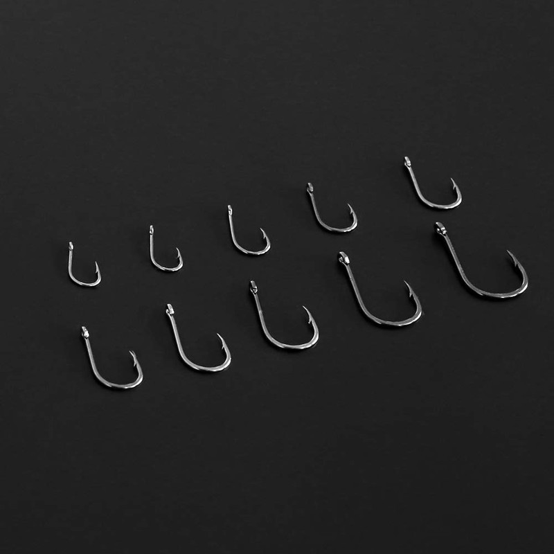 BiaoGan 500PCS Small Fishing Hooks, Assorted 10 Sizes(3#-12#) Fish Hooks