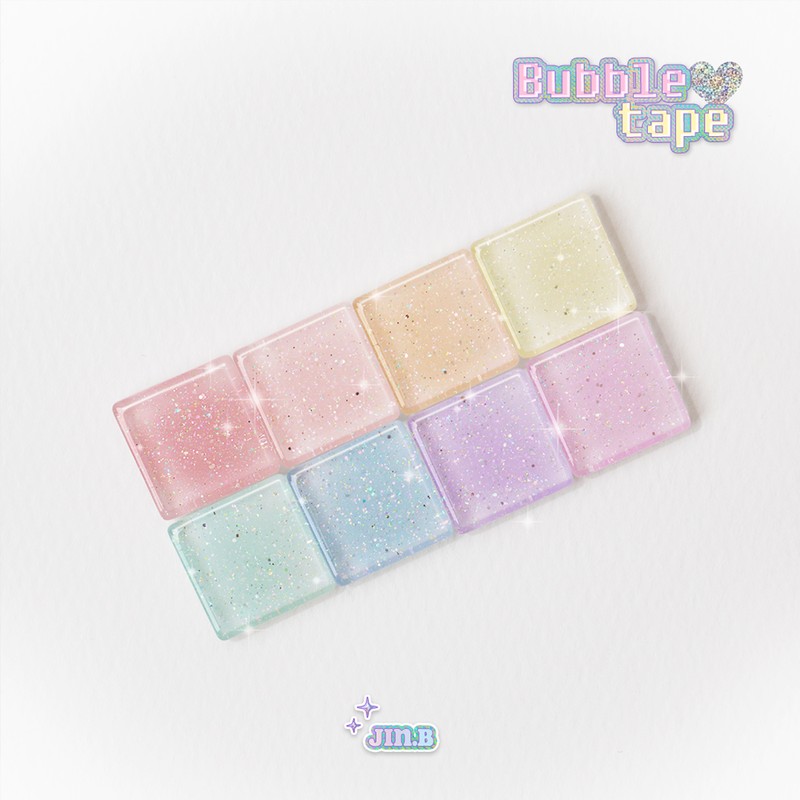 Gracia Jinbee Ivy Bubble Tape 8 Piece Set Glitter Gel