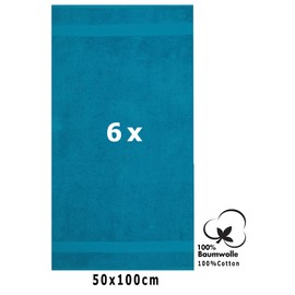 Betz Palermo 6 piece hand towels 100 % cotton towel set