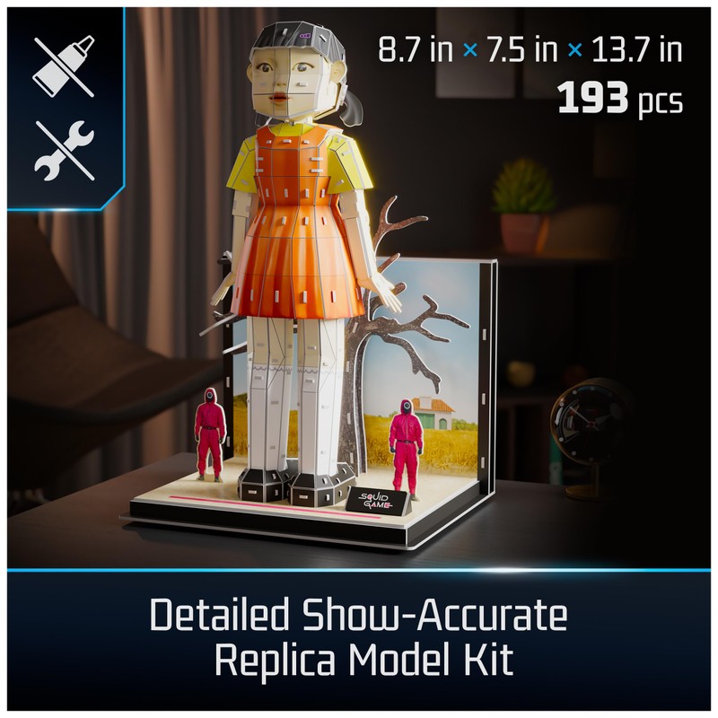 4D Build, Squid Game Young HEE Doll 3D Model Kit,