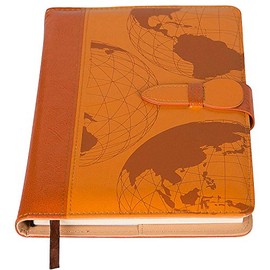 The World Map Journal | Strong Clasp, Refillable Writing Journal Faux Leather Journal With Lined Pages, 5 x 8 Inch, 200 | Notebooks, Diary, Travel Journal For Women | The Amazing Office