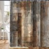 JAZEAOI Brown Grey Shower Curtain, Tan Beige Abstract Bathroom Decor