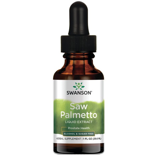 Swanson Saw Palmetto Liquid Extract (Alcohol and Sugar-Free) 1 fl