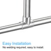 uxcell 4 Pcs Boat Handrail Fitting, 3-Way Pipe Connector Marine