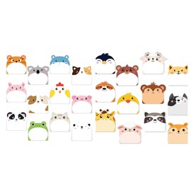 Wenrescry 24 Type Animal Shaped Sticky Notes, Sticky Notes - 720 Sheets Kawaii Sticky Notes for Children and Office - Funny Small Sticky Notes in Cartoon Design