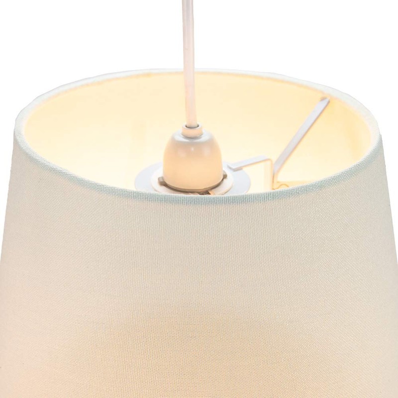 Traditional 12 Inch Cream Linen Fabric Drum Table/Pendant Lampshade 60w