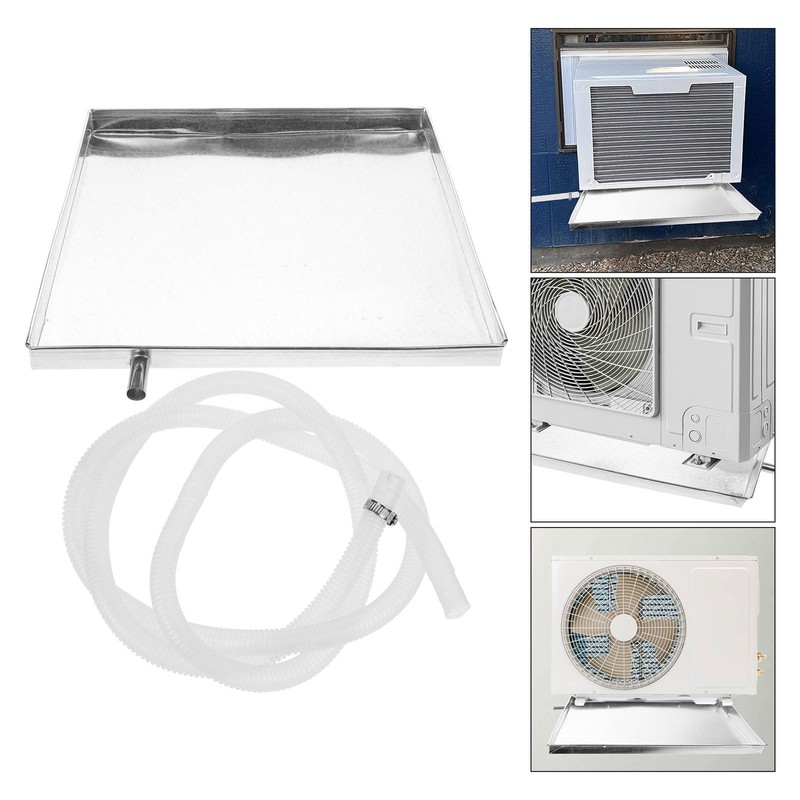 Mikikit Air Conditioner Drip Pan, Portable AC Drip Pan Stainless