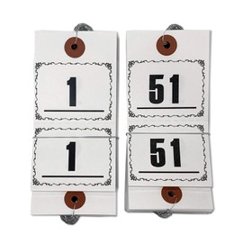 Nagatoya Shoten Ni-3101 Perforated Consecutively Numbered Luggage Tags, RoHS Compliant, White, No.1 - No. 100 [1 Set] 100 Sheets