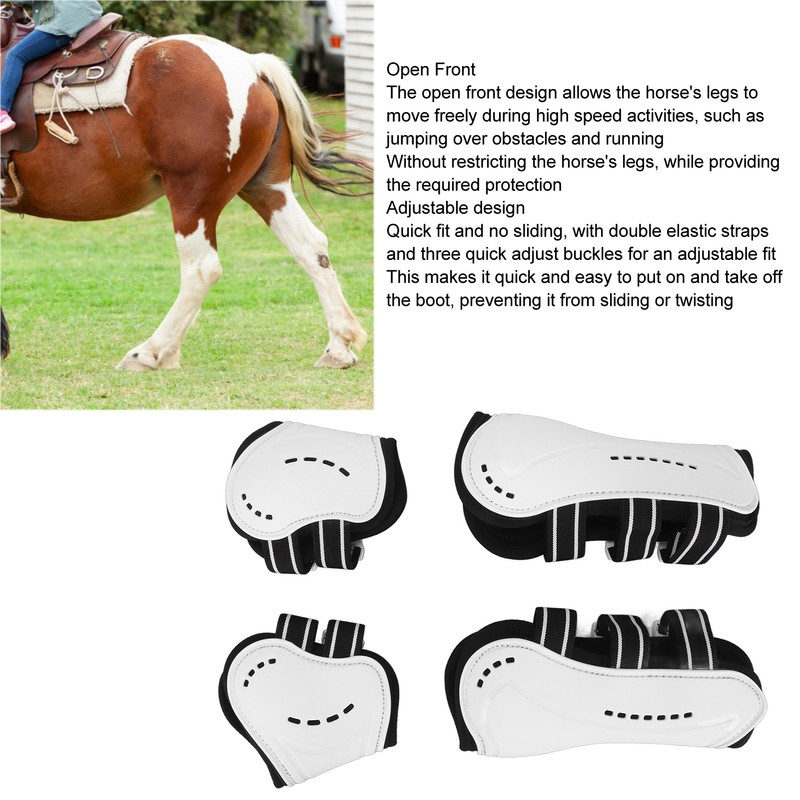 Horse Tendon Boots Shock Absorbing Adjustable Horse Front Hind Boots