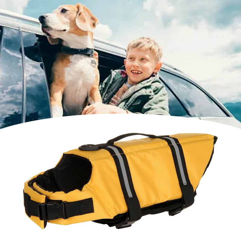 Pet Life Jacket Reflective Breathable Mesh Portable Dog Lifesaver Flotation