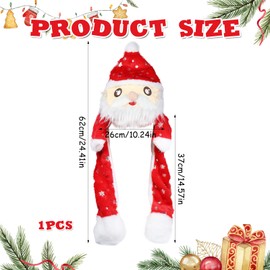 Plush Christmas Hat, Funny Santa Hat, Christmas Hat, Movable Ears, Christmas Hat Plush, Santa Hat with Moving Ears, Christmas Hat, Santa Hat for Adults Children (B)