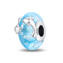 Pandach Murano Glass 925 Sterling Silver Charms for Bracelets Colour Changing Beads for Women Jewelry Gifts