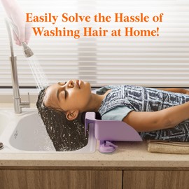 Lifewit Portable Hair Washing Station For Kids, Children Hair Washing Basin for Sink, Neck Support Shampoo Bowl for Elderly, Friend, Women at Home Kitchen Bathroom