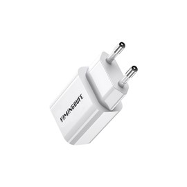 YIMINGOUFEI USB Charger, EU Standard, 5V 1A 5W, Fireproof Housing, Nickel-Plated Pins, White
