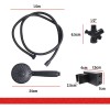 IMP Kit Ducha Regadera Telefono Modulable Negro Mate Accesorios