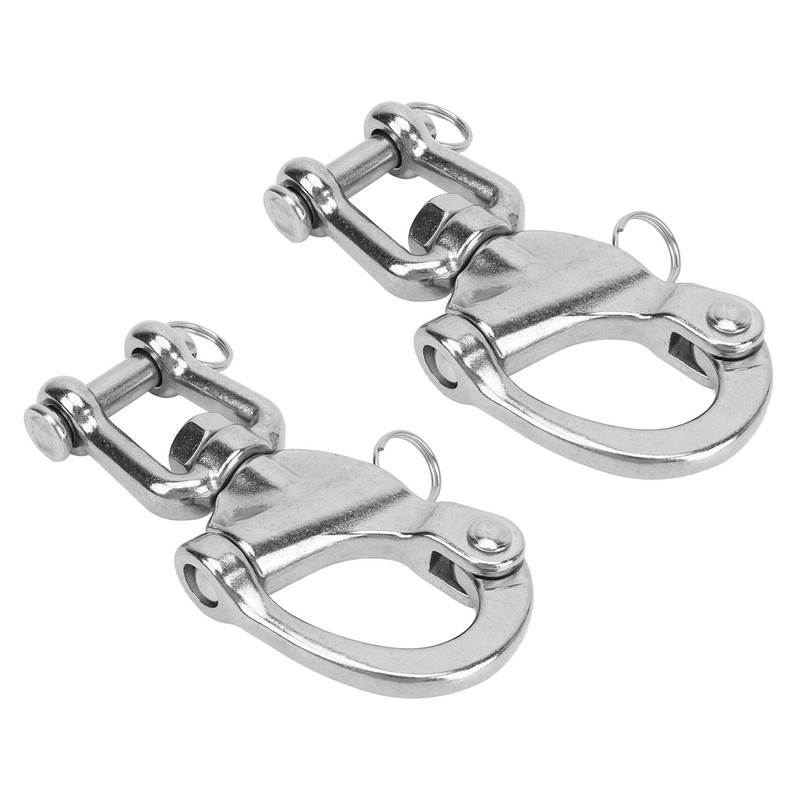 2PCS Snap Shackle 316 Stainless Steel Quick Release High Strength