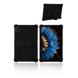 for Blackview MEGA 2 Android 15 Tablet 12 inch FHD+2K Display AI Smart Tablet Model Case,UYRUREL Soft Silicone Adjustable Stand Cover Lightweight Kids Friendly,Black.