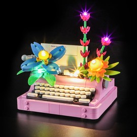 YEABRICKS LED Licht für 31169 Creator 3-in-1 Schreibmaschine mit Blumen Bausteine Modell (Bausteine Set Nicht enthalten)