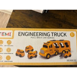TEMI Diecast Carrier Truck Toys Cars Engineering Vehicle Excavator Bulldozer Kids New