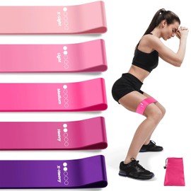 Resistance Bands, Exercise Bands Resistance Bands Set With 5 Resistance Levels, Skin-Friendly Workout Bands for Indoor Fitness, Leg Strength Training, Rehab, Gym,Yoga