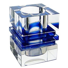 Amlong Crystal Desktop Collection Crystal Pen Holder, Blue