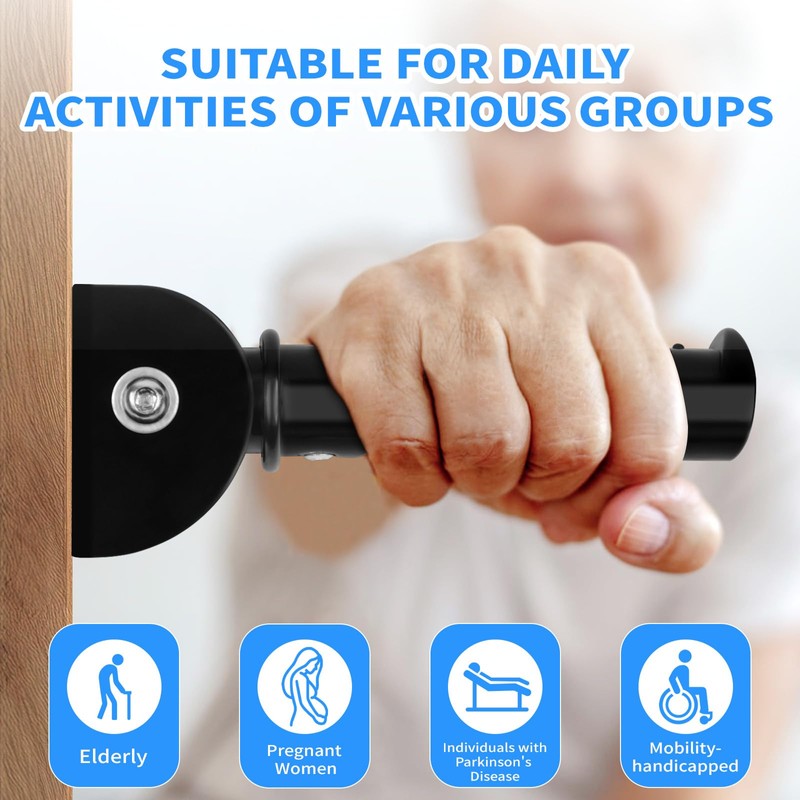 Flip Up Grab Bar for Doorway,Door Assistant Support Grip Handle,Wall
