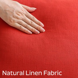 OTOSTAR Set of 2 Linen Fringe Decorative Throw Pillow Covers 12x20 Inch Soft Lumbar Cushion Cover with Tassels Farmhouse Home Decor Accent Pillowcase for Sofa Couch Patio Bed Living Room, Red