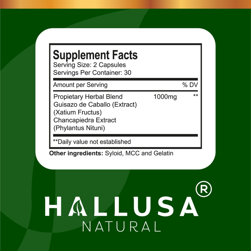 HALLUSA NATURAL Chancapiedra Ultra - Kidney Support Supplement - Natural