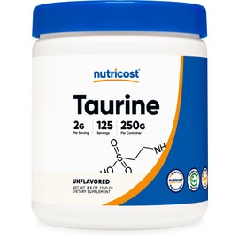 Nutricost Nutricost Taurine Powder 250 Grams - 125 Servings, 2000mg Per Serving