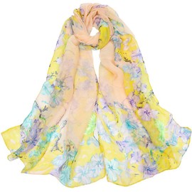 AliceLife Acotavie Scarfs for Women Lightweight Print Floral Pattern Scarf Shawl Fashion Scarves Sunscreen Shawls (Daisy&Camel)