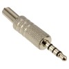 kenable 3.5mm 4 Pole METAL Solder Jack Plug For Audio