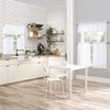 No. 918 Martine Microfibre Valance and Tier Set, Semi Clear,