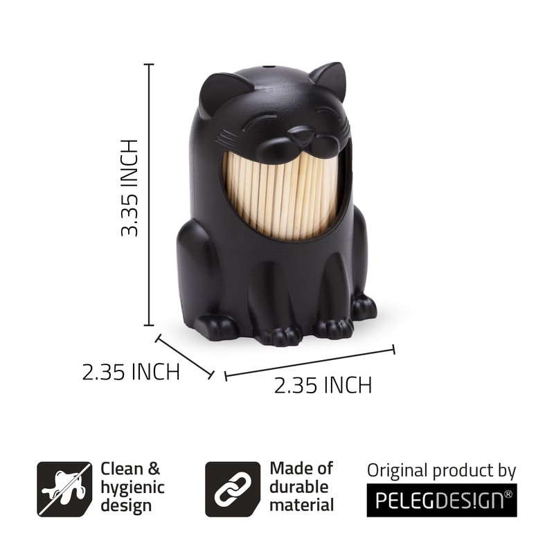 PELEG DESIGN Pickitty Toothpick Holder - Playful Kitty Toothpick Dispenser