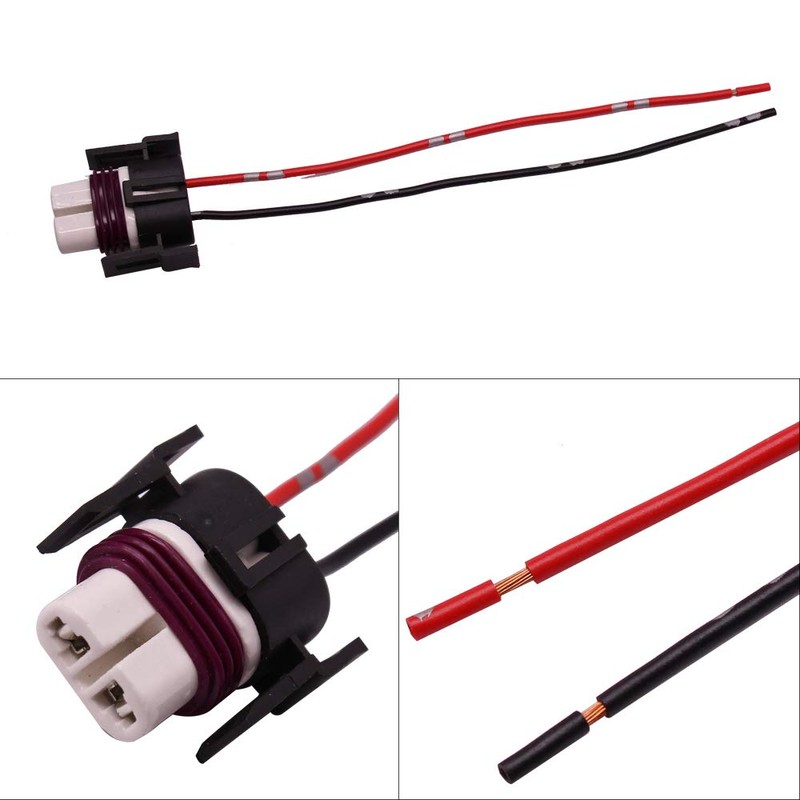 HUIQIAODS H11 H8 Ceramic Wiring Harness Female Adapter Socket Connector