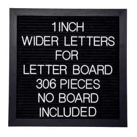 G GAMIT Felt Letter Board Letters Set, 306pcs 1inch Wider Letters Only（No Board）
