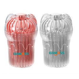 Dental Flossers with Floss Picks Portabl Case,50 Count LIAMOSS Minty Tooth Picks Flossers Handy Case,Cat-Inspired Design,Convenient and Hygienic,Suitable for Home, or Outdoors(WhitPink,2Pcs)