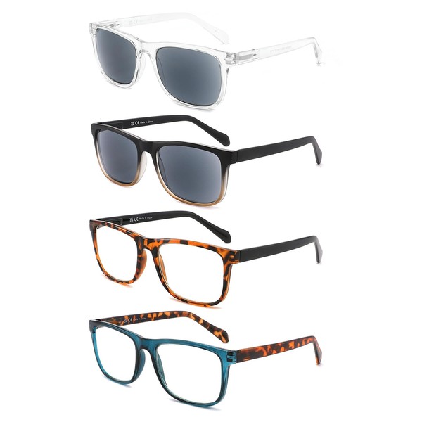 DONGDI Reading Glasses (4 MIX CLOUR, 3, Diopters)