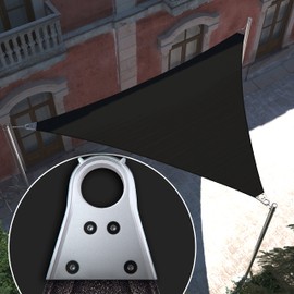 Royal Shade 36'x48'x60'Black Right Triangle Super Ring Sun Shade Sail Order to Make Canopy Awning RSAWTN, 260 GSM Heavy Duty & 95% UV Blockage, Backyard Outdoor Patio (We Make Custom Size)